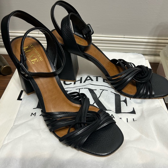 New Leather heels le chateau , luxe Brazil collection size 39 - Picture 3 of 7